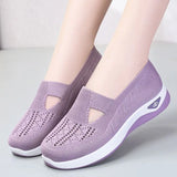 Women's Summer Footwear Cotton Platform Shoes Breathable Slip On Loafers Elegant Ballet Flats Tennis Boat MartLion   