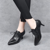 Cowhide Black Latin Dance Boots Women Winter Heel Salsa Jazz Tango Genuine Real Leather Dance Shoes Rubber Sole MartLion   