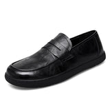 Men's Tassel Loafers Cowhide Formal Shoes Soft  Driving Shoes Simple Slip On Men's Casual Shoes MartLion Black 38 