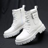 Men's English Style Thick Sole Design Men Boots Layer Leather Casual Boots MartLion
