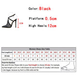 Liyke Black Mesh Pointed Toe Stiletto High Heels Sandals Female Ankle Buckle Strap Party Stripper Shoes Women Pumps Mart Lion   