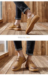 Youth Casual Shoes Brown PU Platform Advanced Trend Social Senior Designer Footwear Men's Shoes MartLion   