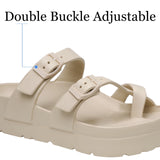 Women's Platform Sandals Summer Slippers Non-slip Beach Summer Flip-flops Adjustable Buckle MartLion   