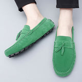 Tassel Loafers Men's Casual Shoes Suede Leather Driving Moccasins Slip on Office Lazy Wedding Party Mart Lion   