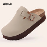 Women's Platform Slippers Mules Cork Clogs Outdoor Deep Heels Waterproof Beach With Arch Support MartLion   