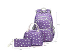 3 Pcs Set Children's Backpacks Cute Student School Bag for Girls Waterproof With Lunch Pencil Case MartLion   