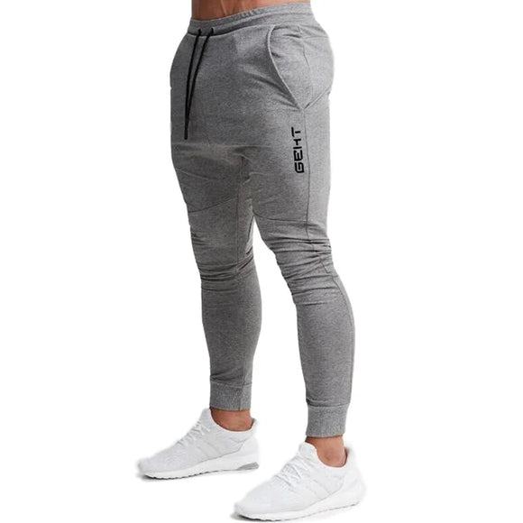 Casual Skinny Pants Mens Joggers Sweatpants Fitness Workout Track pants MartLion gray99 M 