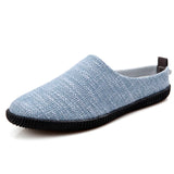 Lightweight Anti-slip Heel-less Slippers Trendy Walking Shoes Outdoor Vulcanized Men's Footwear MartLion Blue 37 