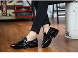 Pointed Toe Men's Dress Shoes Comfy Leather Slip-on Wedding Zapatos De Vestir MartLion   