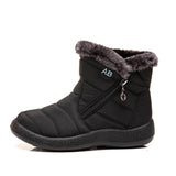Winter Women Boots Thick Bottom Ankle Waterproof Shoes Solid Color Ladies Female Sneakers MartLion black 39 