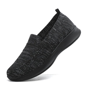 Mesh Breathable Sneakers Women Light Slip on Flat Casual Shoes Ladies Loafers Socks Zapatillas Mujer MartLion black 35 