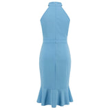  Y2k Elegant Printed Knee-Length Summer Dress Women Round Collar Sleeveless Frocks For Girls MartLion - Mart Lion