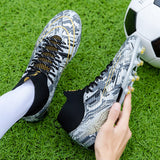 Men's Football Boots High Top Studded Ag Tf Non Slip Turf Soccer Shoes Breathable Sports Trainers Mart Lion   