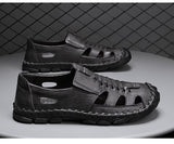 Men's Summer Hole Shoes Outdoor Non-slip Flat Beach Sandals Soft Sandals Slide Mart Lion   