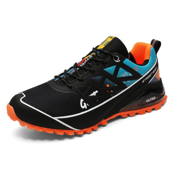 Men's Outdoor Sneakers Lightweight Non Slip Trail Running Shoes Waterproof Sports Breathable Jogging MartLion K798-Black 49 
