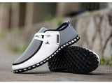 Men's Leather Shoes Casual Loafers Breathable Light Weight White Sneakers Driving Footwear Round Toe Mart Lion   