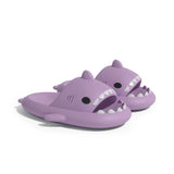 Trendy Women's Sandals Shark Slippers Men Flat Sandals Summer Outdoor EVA Beach Home MartLion Purple 46-47(27.5-28cm) CHINA