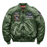 Bomber Jacket Men's Air Force MA 1 Military Baseball Jacket Coat Thick Cargo Jacket Clothing MartLion Thick green M 50-62.5kg 