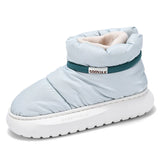 Lightweight Casual Women's Shoes Non-slip Home Indoor Cotton Winter Warm Walking Snow Boots MartLion Blue 36-37 