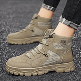 Ankle Boots Men's Spring Shoes High Top Military Outdoor Non-Slip Working Sport Casual MartLion   