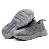 Summer Work Shoes with Protection Breathable Lightweight Safety ShoesSteel Toe Cap Working  Men's Construction Work Mesh Sneakers MartLion   