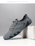 Genuine Leather Breathable Mesh Casual Shoes Leather Sneakers Men's Loafers Soft Bottom Footwear Mart Lion   