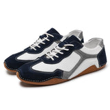 men's shoes retro stitching casual outdoor Sneakers forrest Mart Lion navy blue 38 