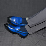 Luxury Slip-On Dress Shoes Men's Genuine Leather Penny Loafer Wedding Party Formal Footwear MartLion   