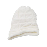 Knitted Hat Unisex Winter Skiing Cycling Outdoor Sports Soft Cold Resistant Warm Pleated Cuffed Cap MartLion WHITE  