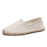 Spring Summer Women Casual Shoes Flats Ladies Slip-on Cloth Shoes Breathable MartLion Beige 8.5 