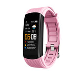 Original Fitness Smart Watch Heart Rate Monitor Weather Clock Band Sport Waterproof Smartwatch Men's Women iPhone Android 2023 MartLion Pink  