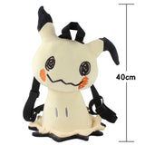Cute Pokemon Backpack Kawaii Japanese Style Plush Bag Gengar Eevee Snorlax Backpack Schoolbag Cosplay Props Gifts MartLion Mimikyu 40cm As Picture 