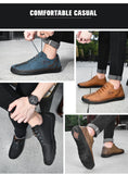 Handmade Leather Men's Shoes Casual Leather Loafers Moccasins Driving Mart Lion   