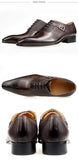 Men's Casual Shoes Model Exquisite Genuine Leather Lace-up Handmade Buckle Black Brown Color MartLion   