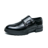 Classic Black Shoes Men's Formal Loe-heel Men Office Leather Zapatos De Vestir Hombre MartLion black 2896 38 CHINA