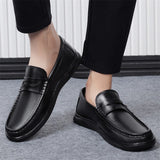 Natural Cow Leater Men's Loafers Slip Moccasins Super Soft Flats Casual Footwear For Driving Mart Lion   