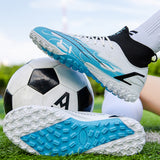 Football Boots Men's Futsal Shoes  Kids Tf Fg High Top Artificial Grass Studded Anti Slip Mart Lion   