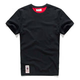 Men's Solid T-shirt Cotton t shirt Men Causal O-neck Basic shirt Male MartLion Black03 M 