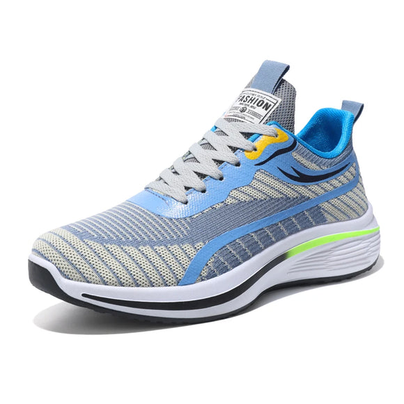  Men's sports leisure tower mesh surface wear resistant breathable non-slip thick sole ultra-light running shoes MartLion - Mart Lion