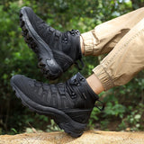 Men Platform Boots Outdoor Waterproof Casual Sneakers Working Men Ankle Boots Hiking Safety Shoes Mens Athletic MartLion   