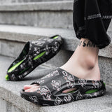 Quick-dry Men's Slippers Summer Breathable Casual Sneakers Outdoor Beach Slides Flat Non-slip Sandals Soft Flip Flops Mart Lion   