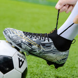  Men's Football Boots High Top Studded Ag Tf Non Slip Turf Soccer Shoes Breathable Sports Trainers Mart Lion - Mart Lion