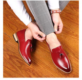 Men's Casual Leather Shoes Tassels Party Wedding Loafers Slip-on Outdoor Flats Mart Lion   