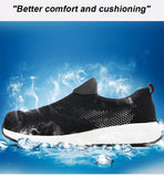 Summer Mesh Lightweight Work Sneakers Steel Toe Men Women Work Safety Shoes Breathable Construction Shoes Work Boots Footwear MartLion