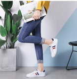 Women's Genuine Leather Sneakers Casual Sports Shoes Vulcanized White Flat Shoe Ladies White Sneakers MartLion   