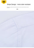 Striped Long Sleeved Shirt Korean Casual Slim Fit Professional Attire Interview Solid Color Shirt Work Uniform MartLion   