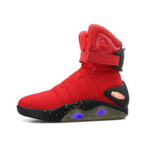 IGxx high boots LED Light Up For Men's mag Shoes USB Recharging  air Back To The Future MartLion Red 5 