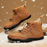 Waterproof Snow Boots Men/women's Winter Elastic Outdoor Plush Warm Barefoot Travel Winter Ankle Boots MartLion   