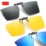  Men's Rimless Clip-on Sunglasses Polarized Polygonal Lens Anti UV400 Glasses for Women Night Vision Driving MartLion - Mart Lion