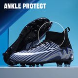 Football Shoes Men's AG TF Non Slip Lightweight Wear Resistant For School Competition Elastic Soccer Cleats MartLion   